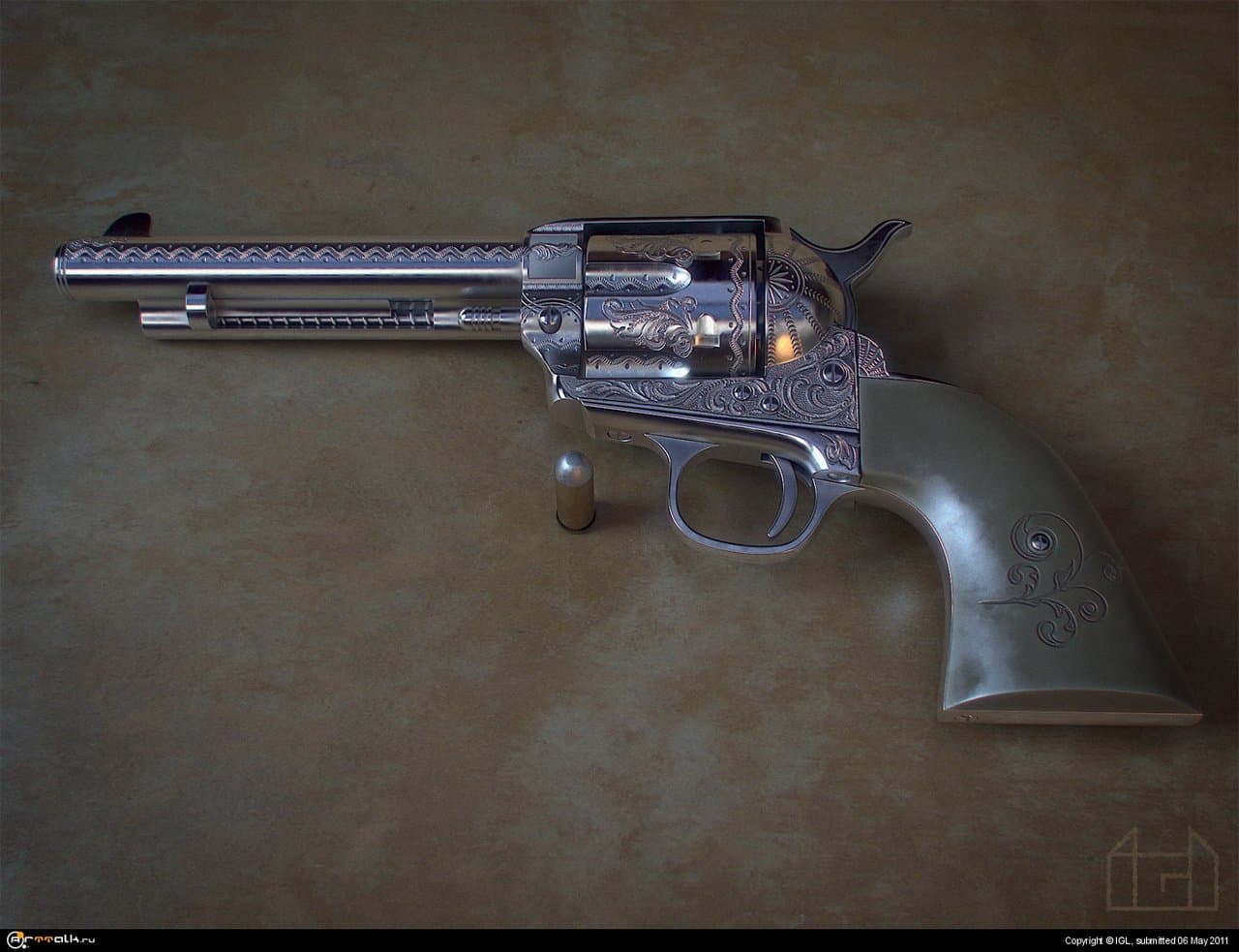 Colt Single Action Army (также известный как Миротворец) и Colt Anaconda