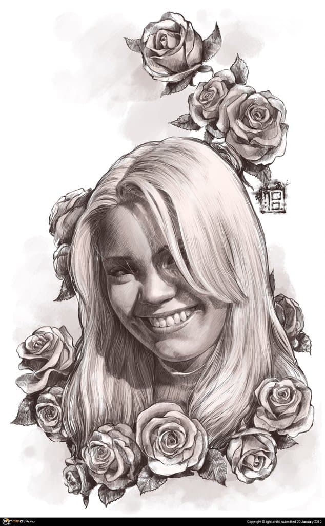 портрет незнакомой девушки