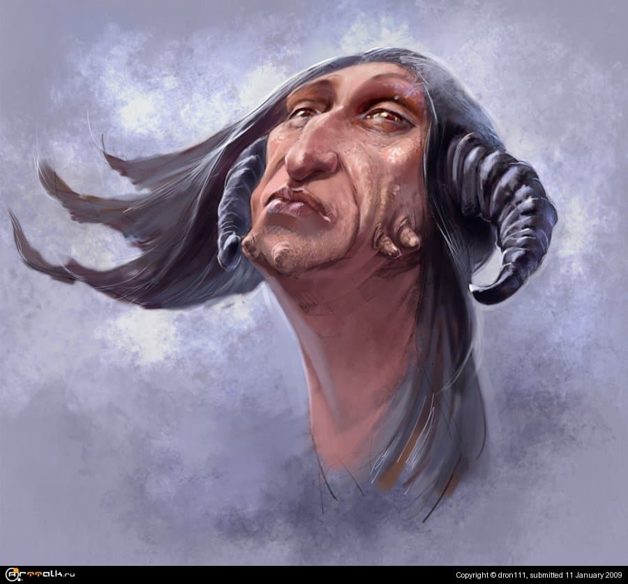 очередной демон ))) грустный ))