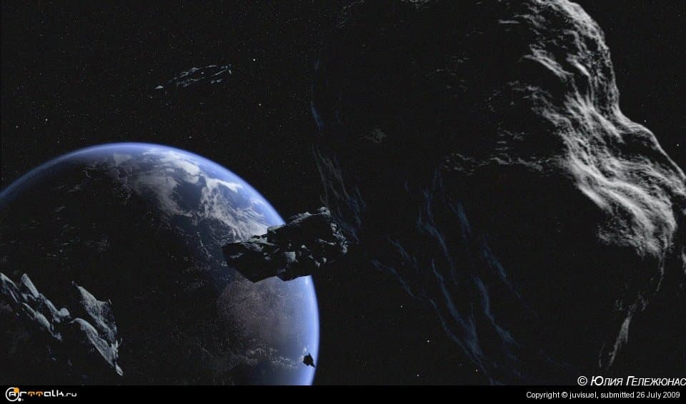 летящий метеорит