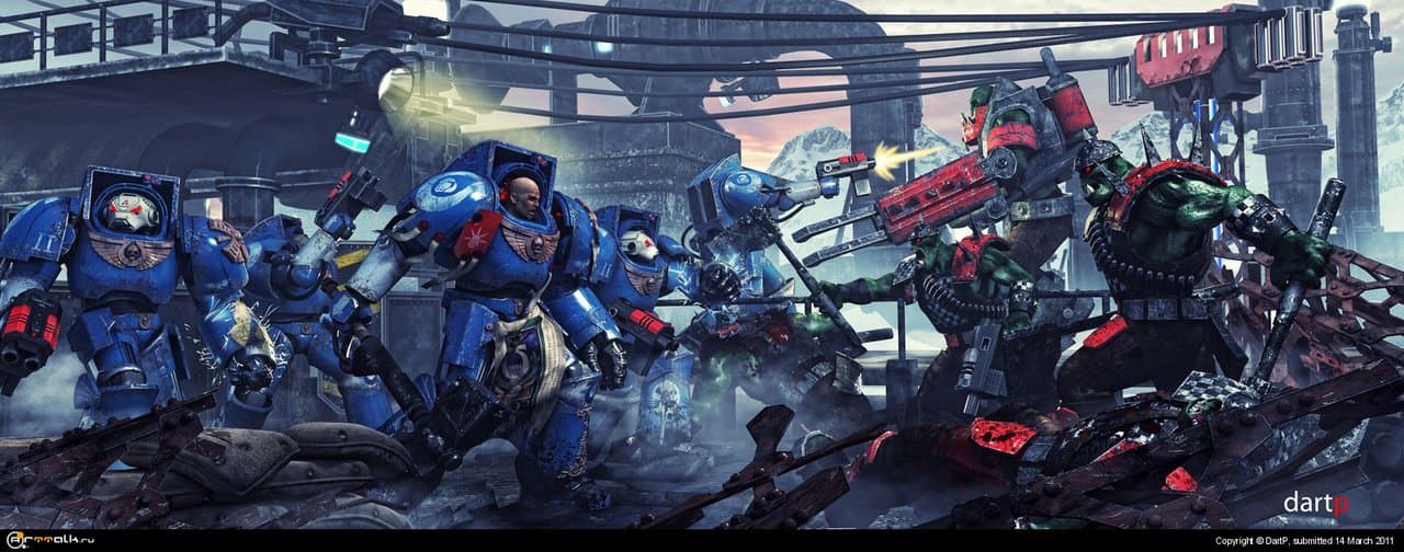 Ultramarines Vs Orcs