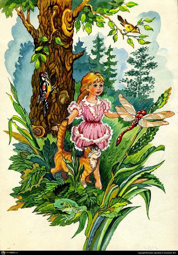 Девочка в лесу))