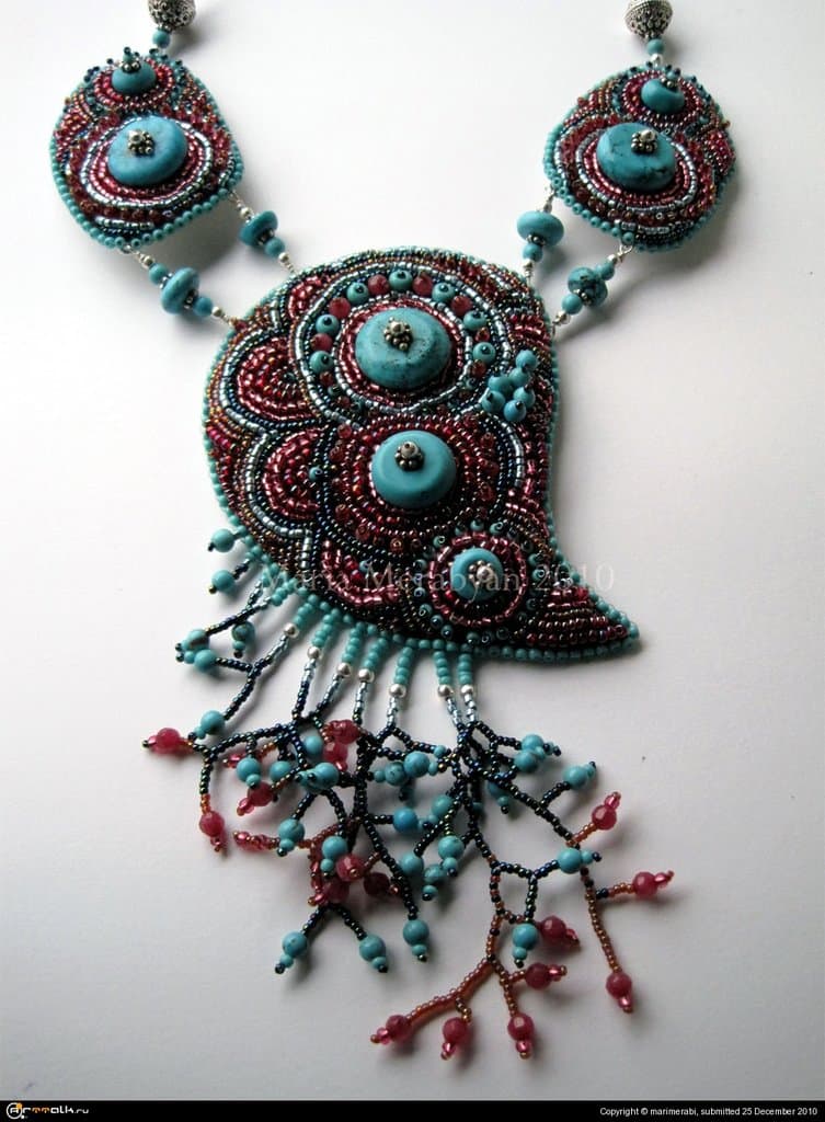 Бирюзовые сны-колье от комплекта