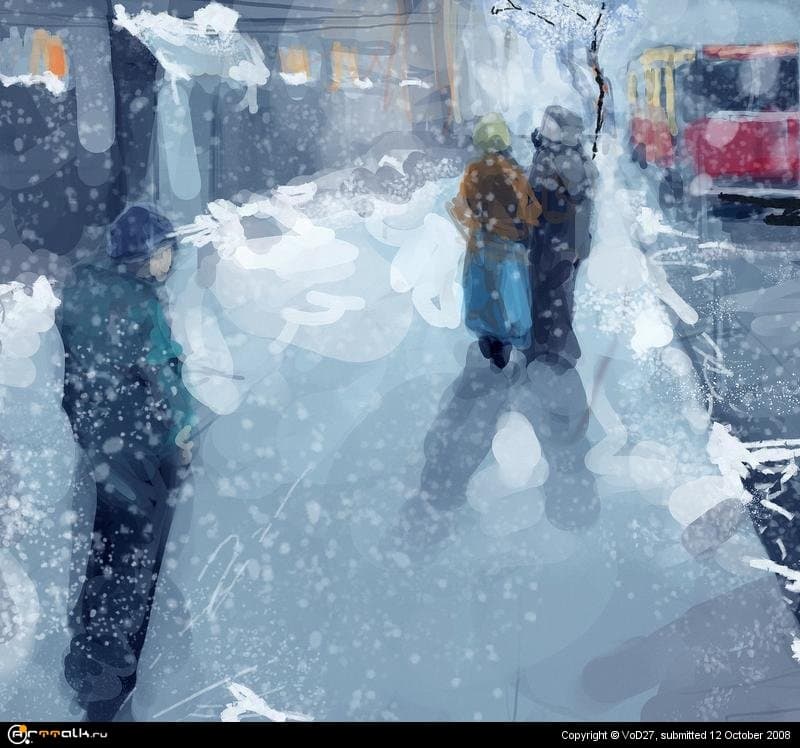 Цветная зима.