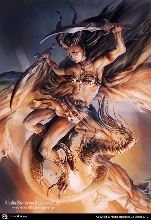 Девушка - дракон.