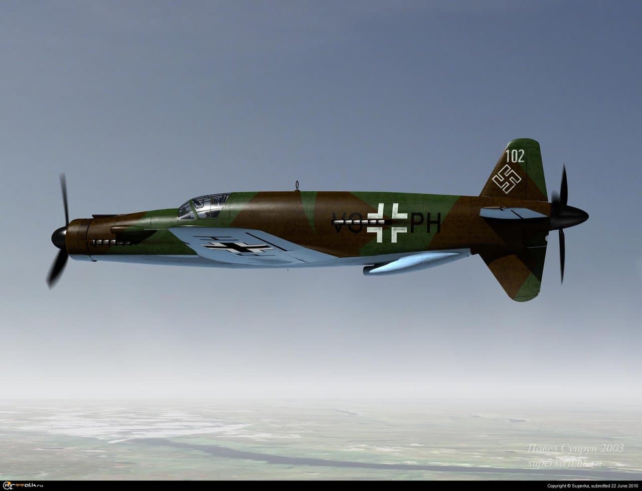 Самый быстрый поршневой истребитель.