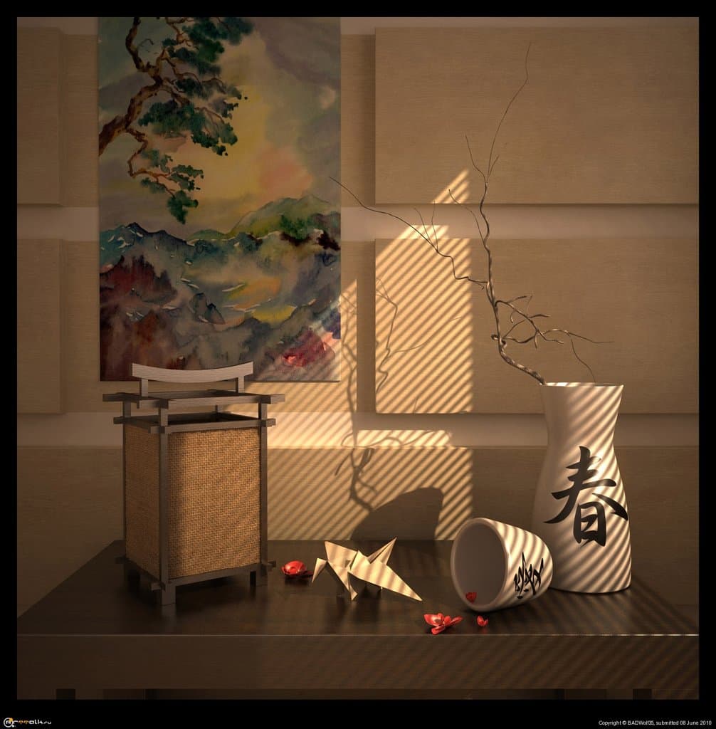 Ваза в японском стиле.