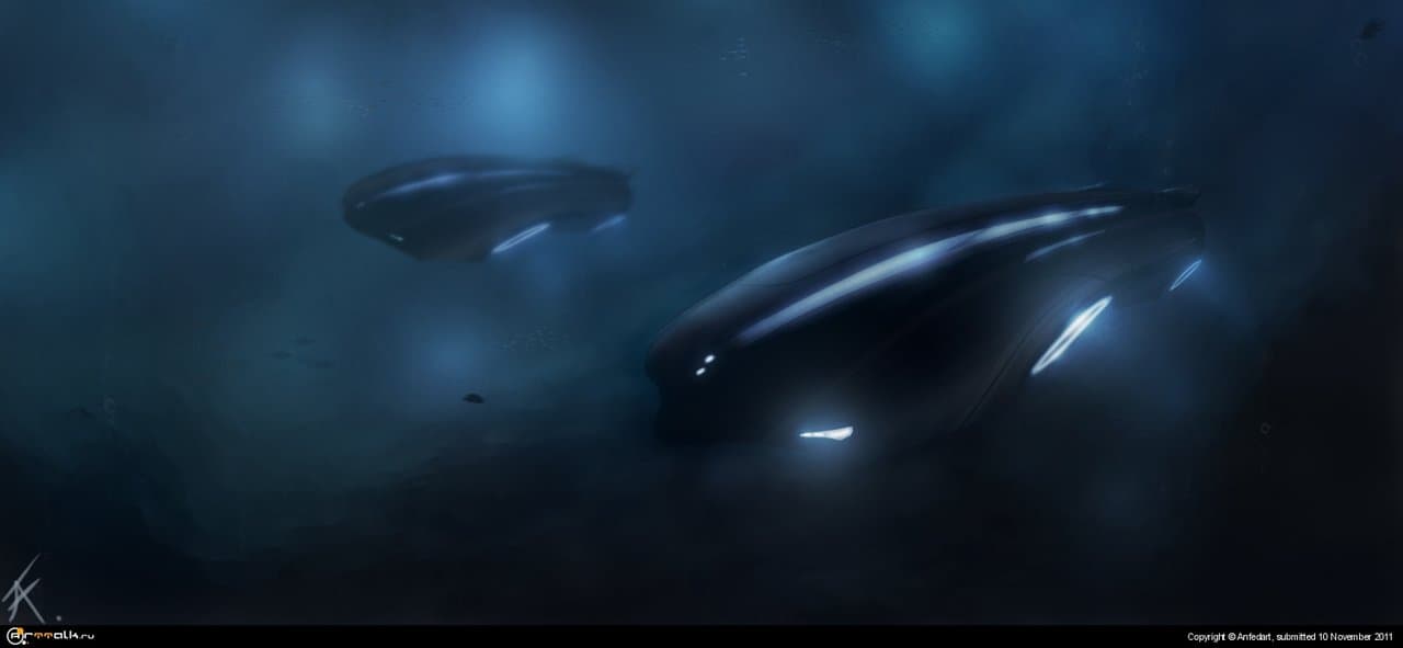 На глубине..)