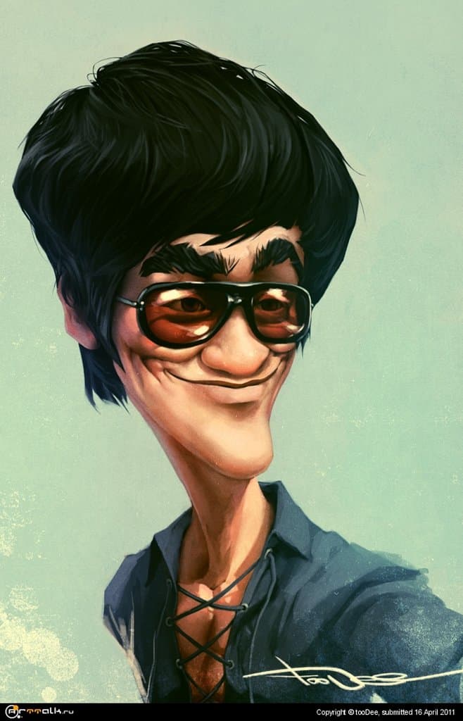 Брюс Ли - Шарж, Карикатура