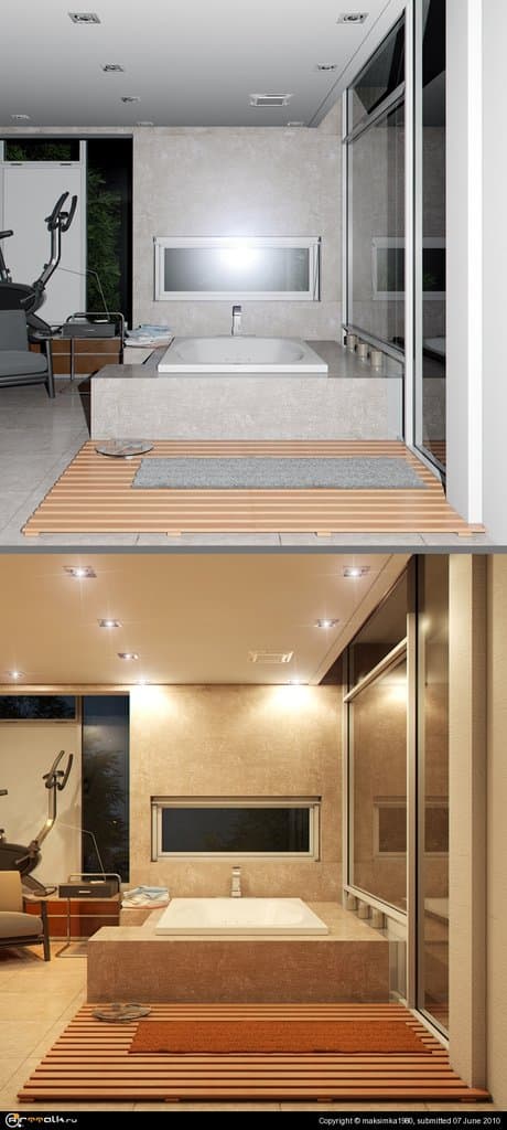 Ванная комната (ночное освещение Mental Ray)