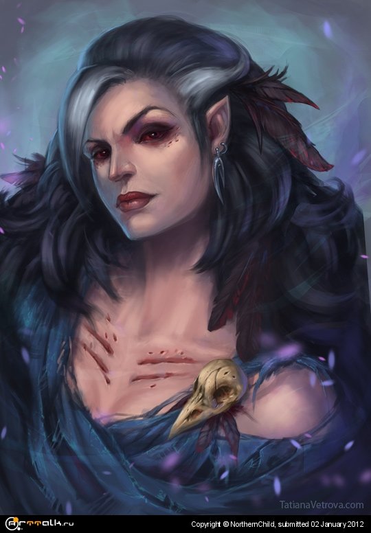 Девочка и череп птицы