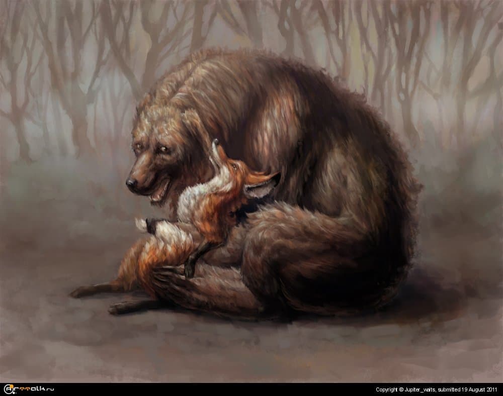 Лисён и мишка