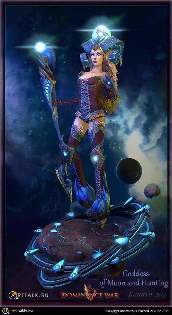 Goddess Of Moon And Hunting