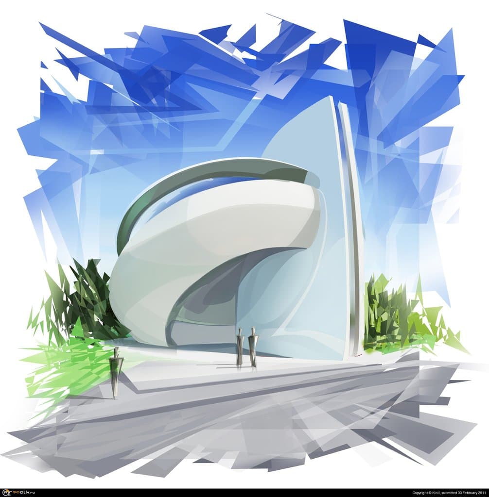 Архитектурный концепт для курсовой работы.