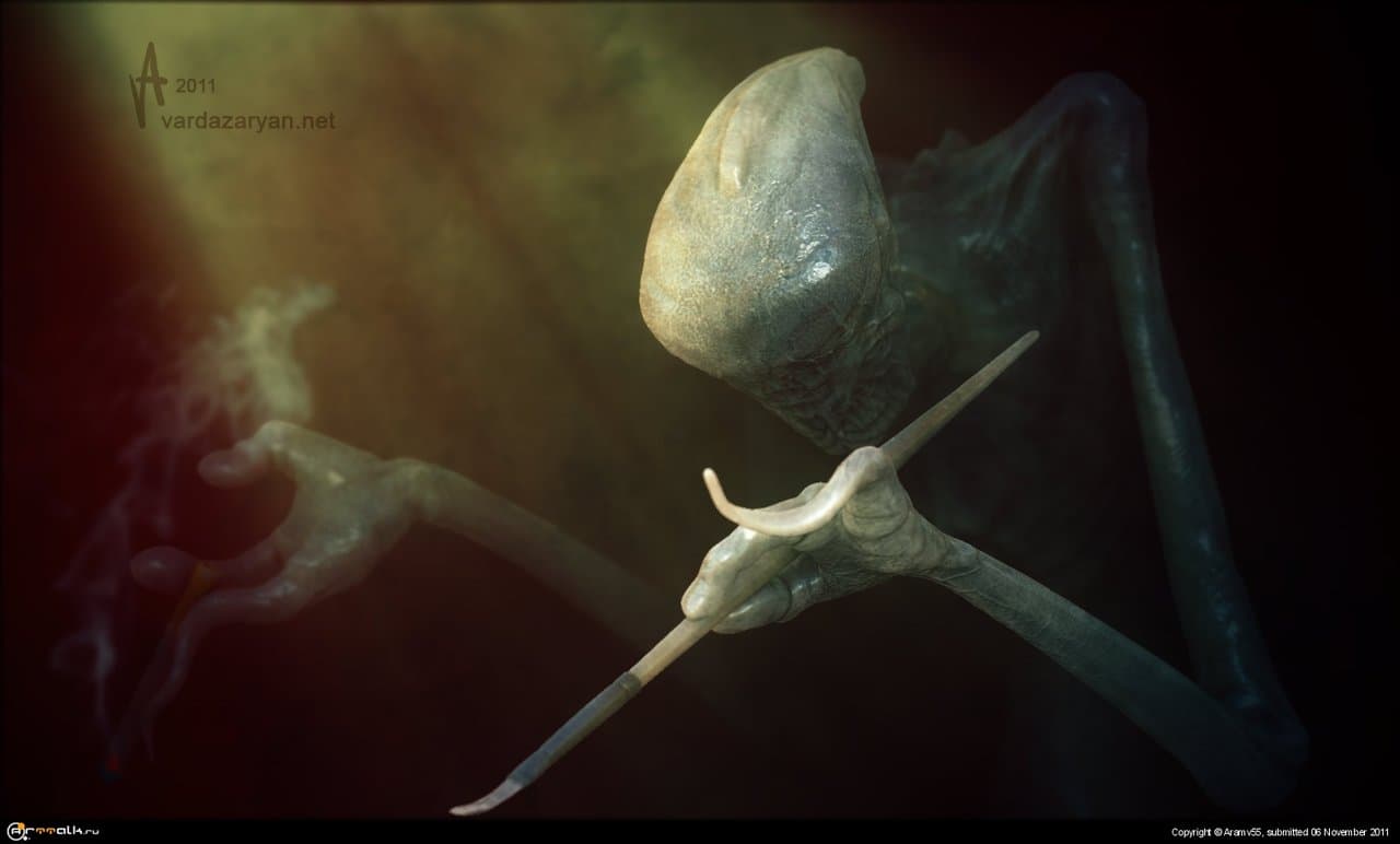 Conceptual Artist In The Dark