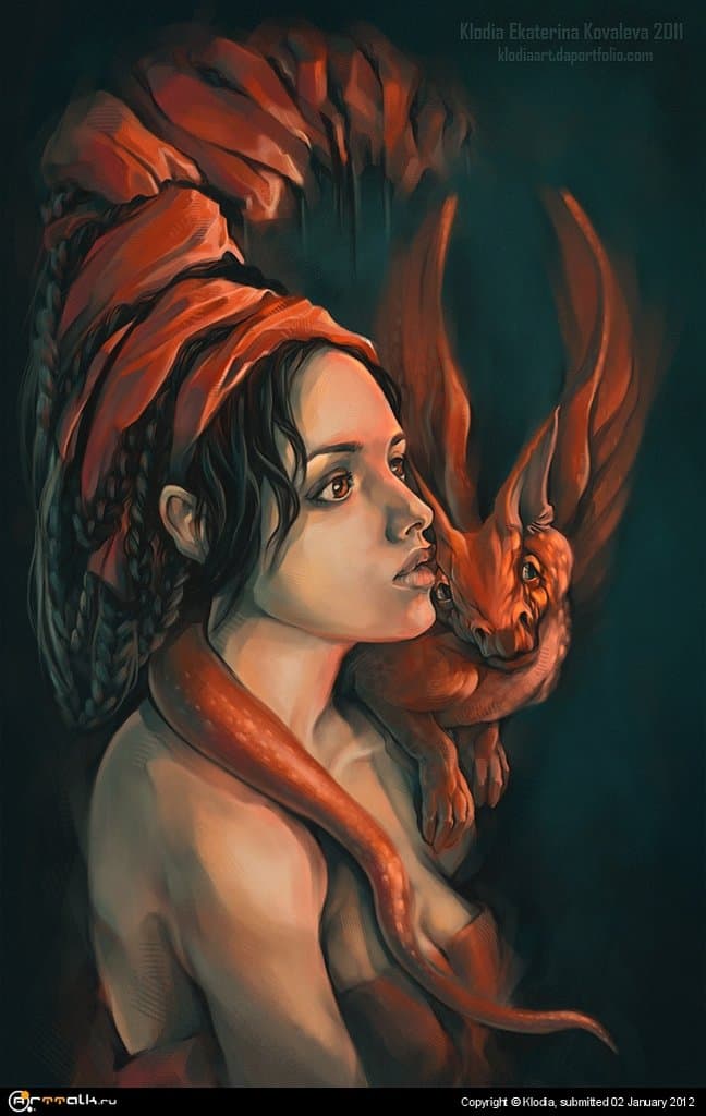 Девушка с драконом