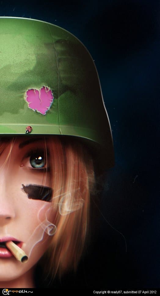 Девушка в каске