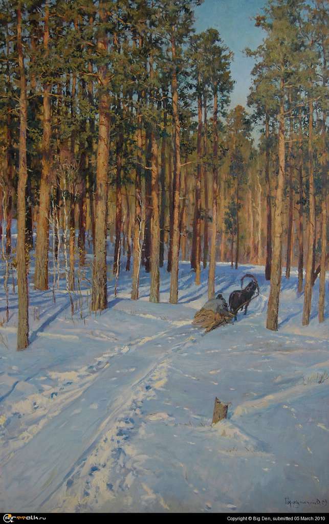 Зима. Дорога в лісі