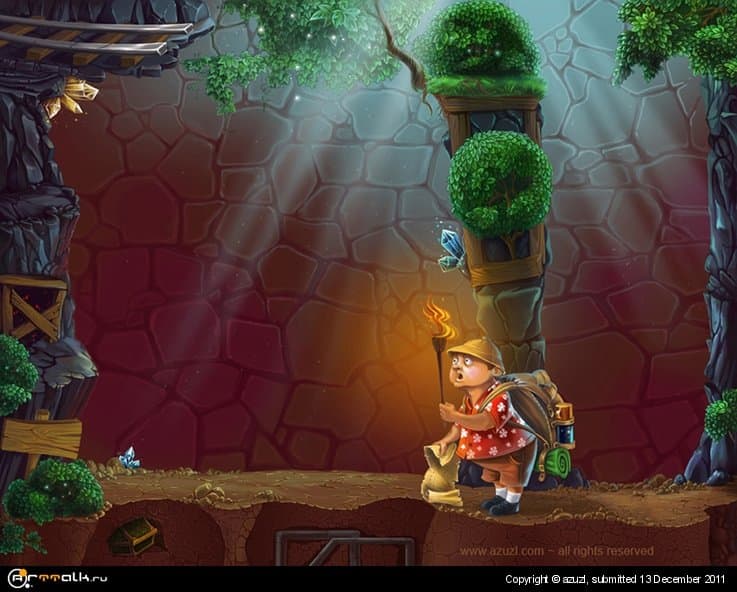Игровое поле и персонаж для игры