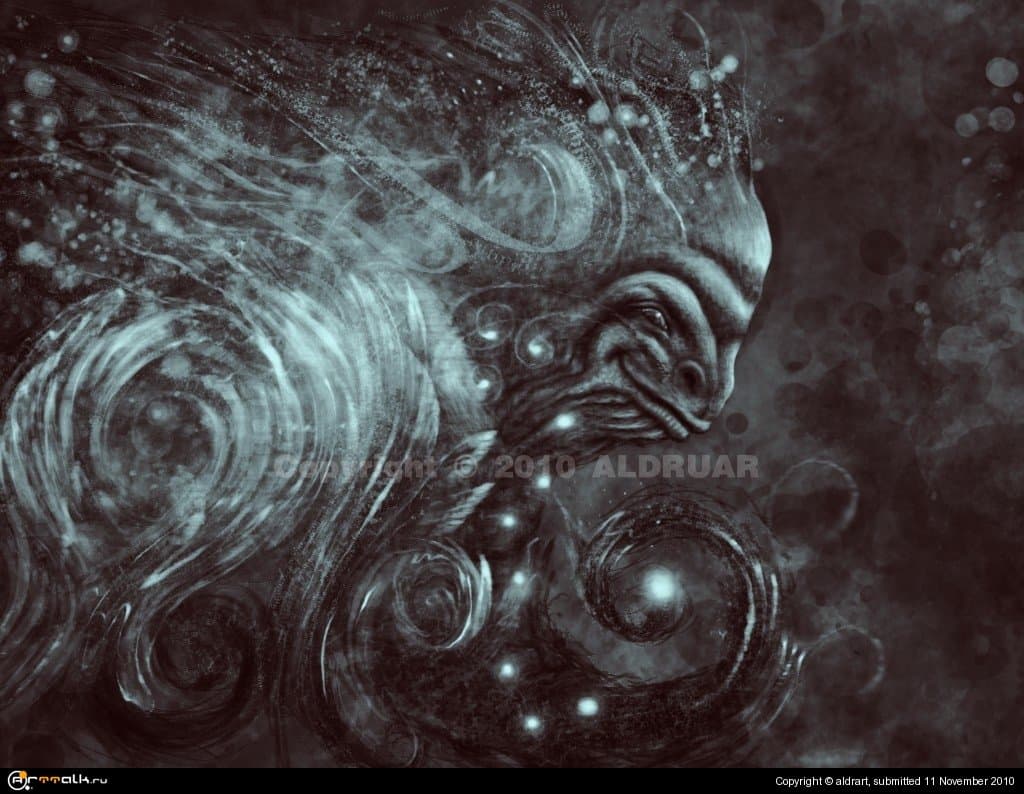 рождение солнечного существа из неведомых глубин