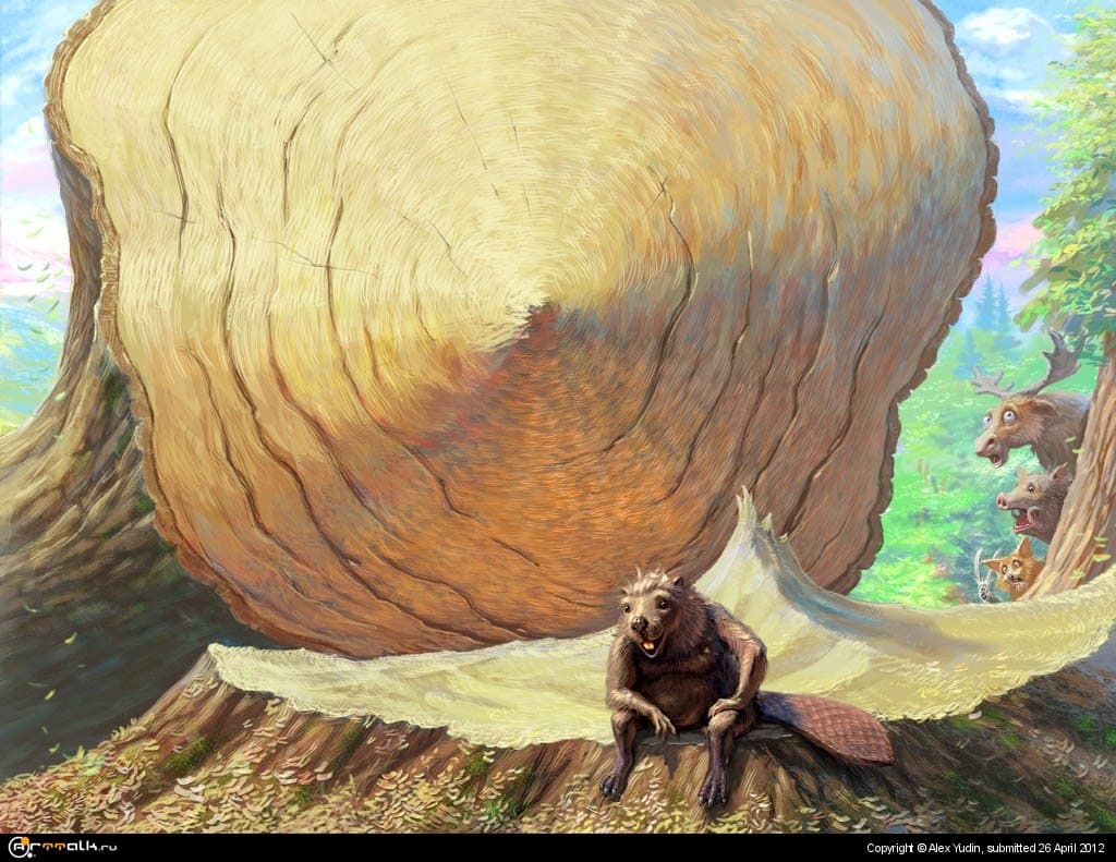 Бобр-работяга))