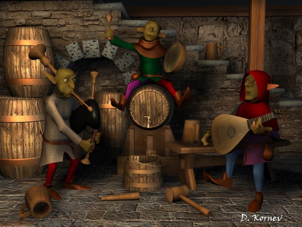 Гулянка в погребке