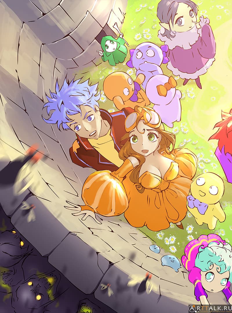 Orange princess and her friends' adventures