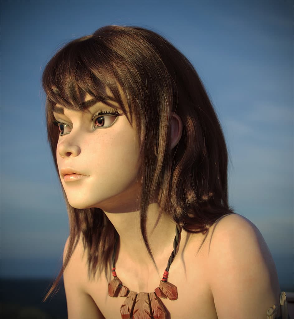 Hair&Fur&Feathers + Lookdev+Render&Lighting for Bear rider(collaboration with Maria Panfilova)