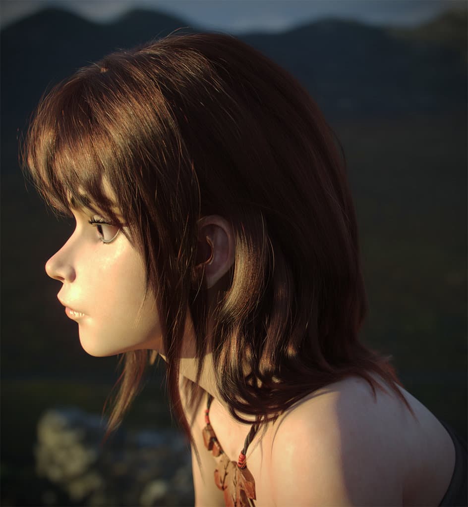 Hair&Fur&Feathers + Lookdev+Render&Lighting for Bear rider(collaboration with Maria Panfilova)